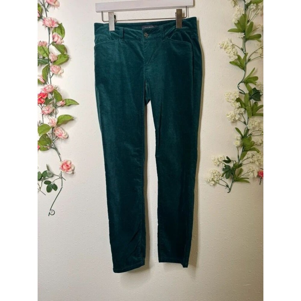Talbots green velvet 2P pants skinny